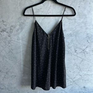 LF black polkadot mini dress